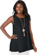 Jessica London Stretch Knit Sleeveless Swing Tunic