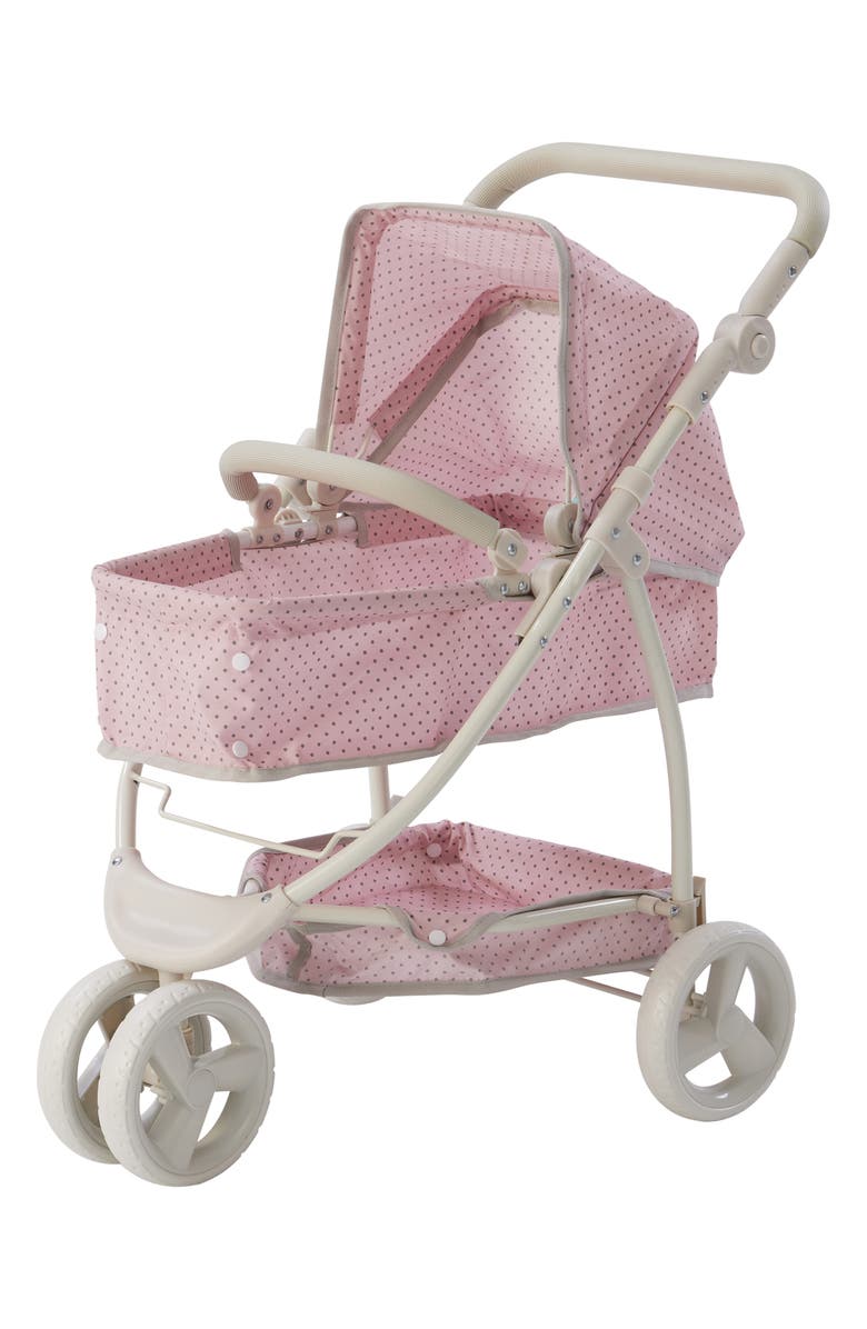 Teamson Kids Olivia's Little World 2-in-1 Doll Stroller, Main, color, Pink/ Grey