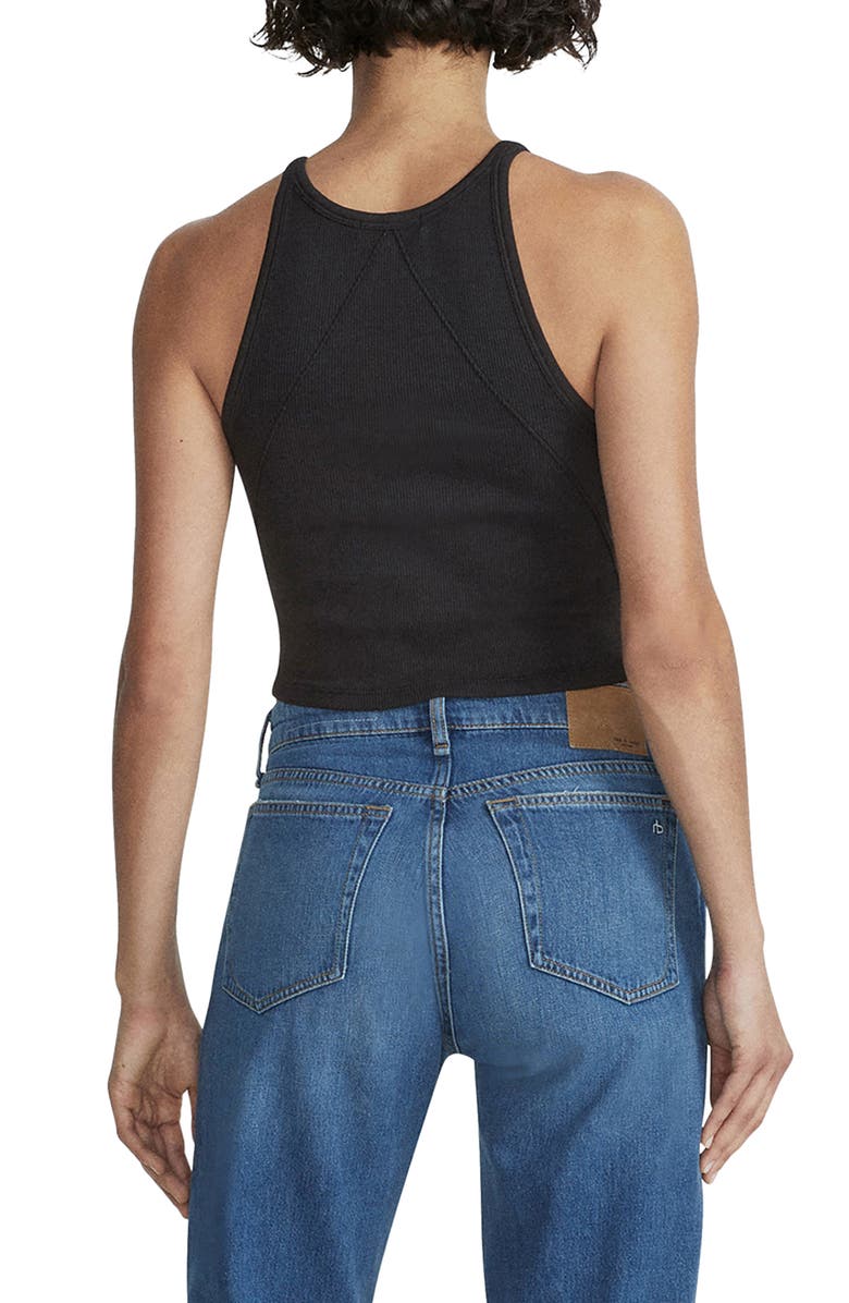 rag & bone The Essential Rib Stretch Organic Pima Cotton Tank, Alternate, color, 