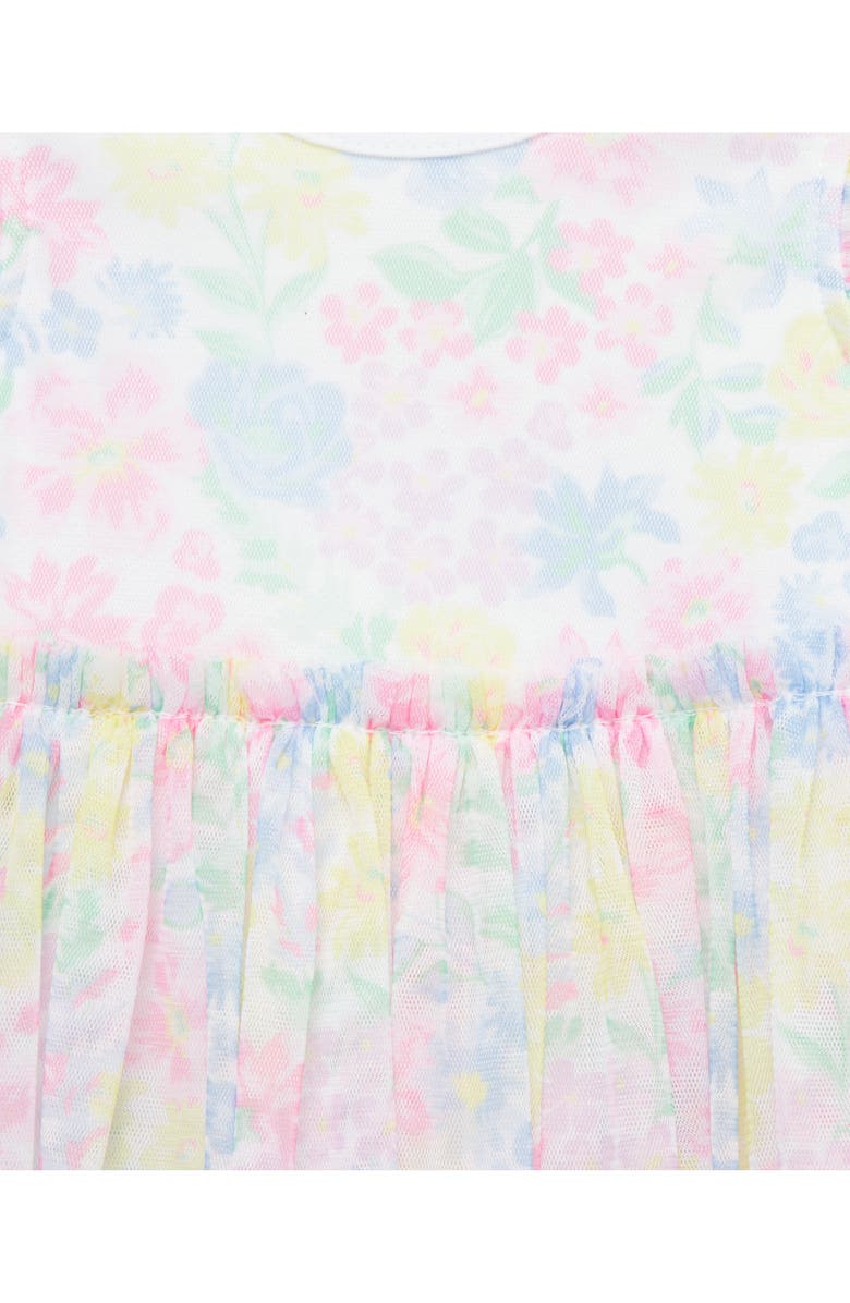 Little Me Floral Skirted Bodysuit & Headband Set, Alternate, color, Floral