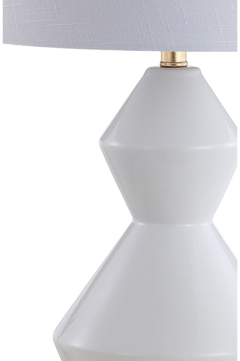 Alba 29" Geometric Ceramic/Metal LED Table Lamp, Alternate, color, White/Gold Leaf