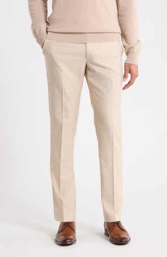 Sharkskin Flat Front Dress Pants