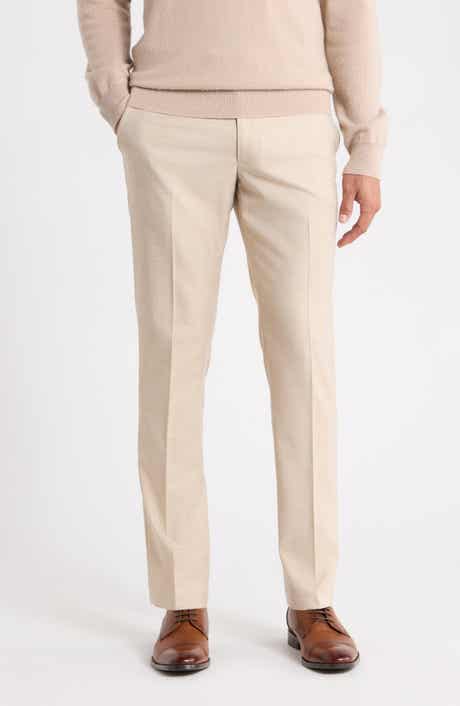 Sharkskin Flat Front Dress Pants