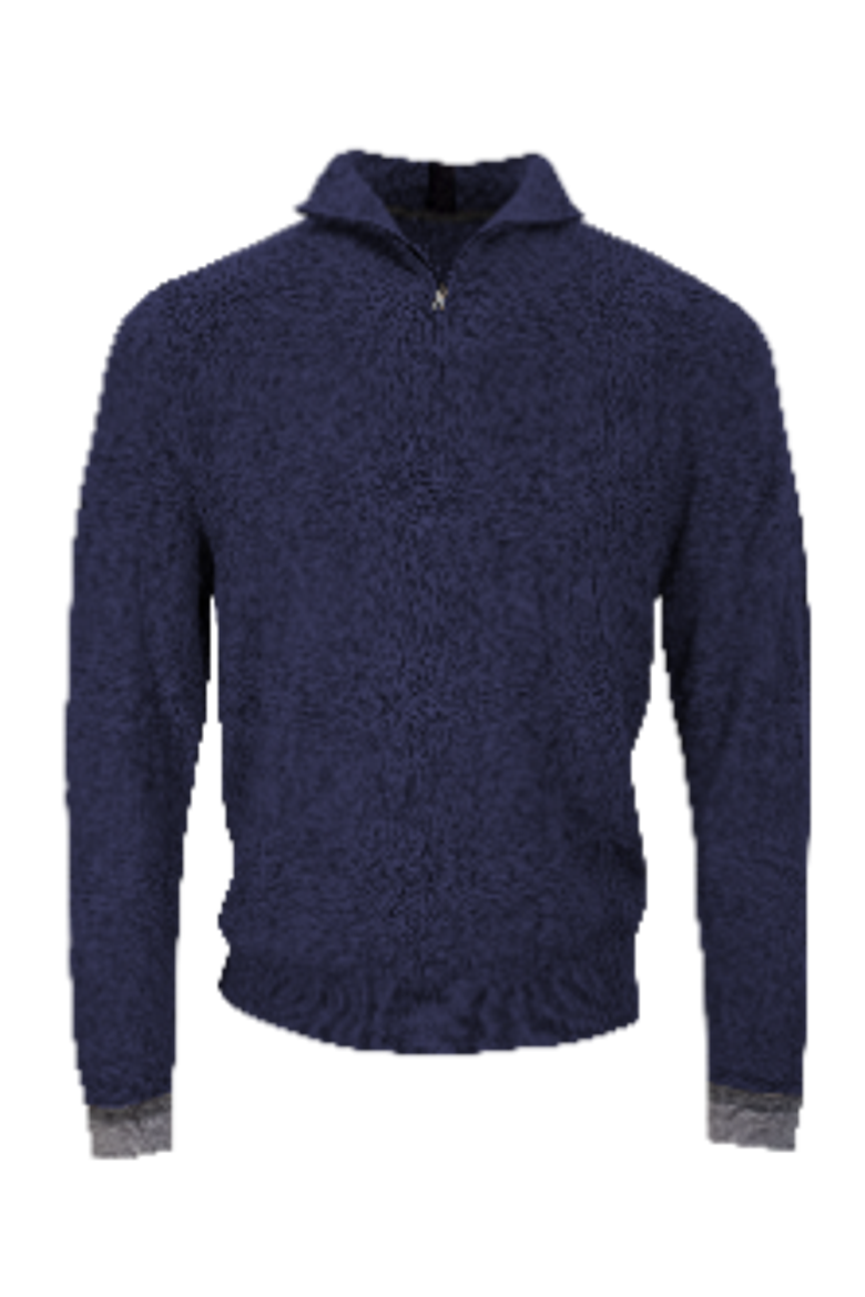 Quinn Quarter Zip Merino Wool Sweater, Main, color, Navy