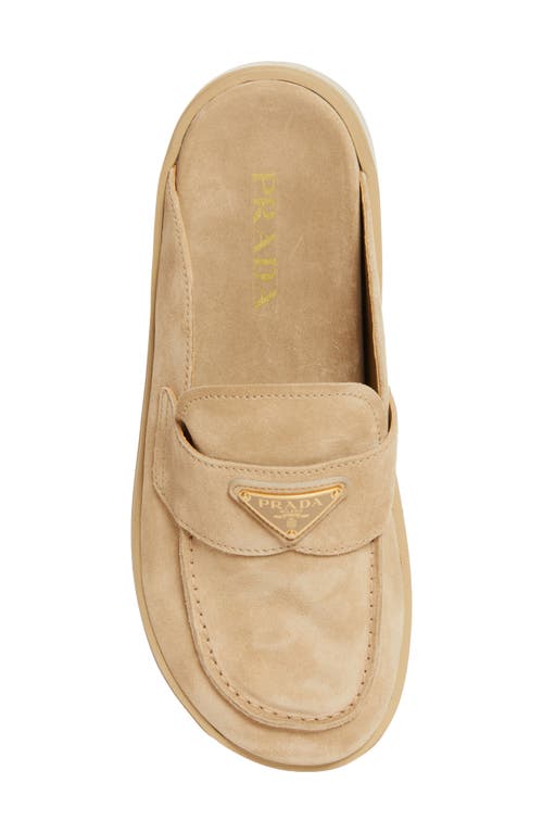 Prada Flatform Clog In Nude