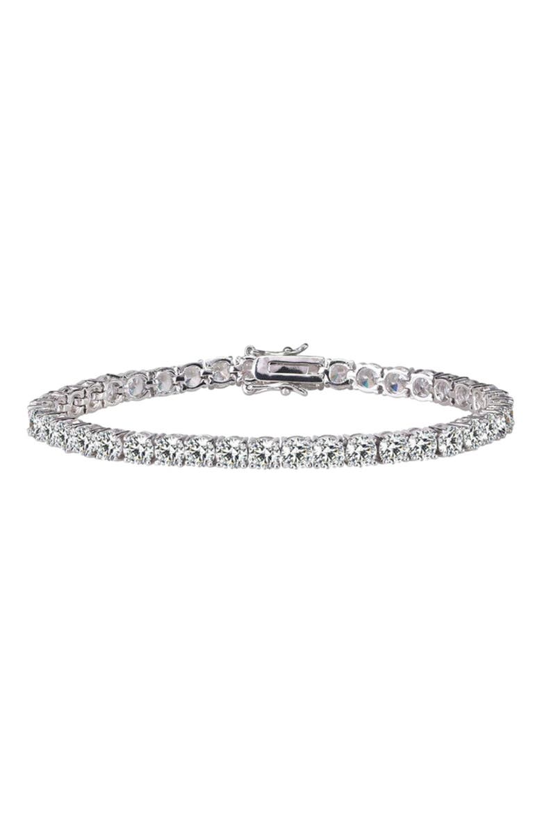Tennis Bracelet with 1/8 CT  Cubic Zirconia, Main, color, Silver