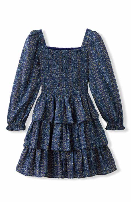 Kids' Sally Smocked Long Sleeve Dress