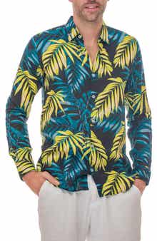 RANEES Linen Resort Button-Up Shirt