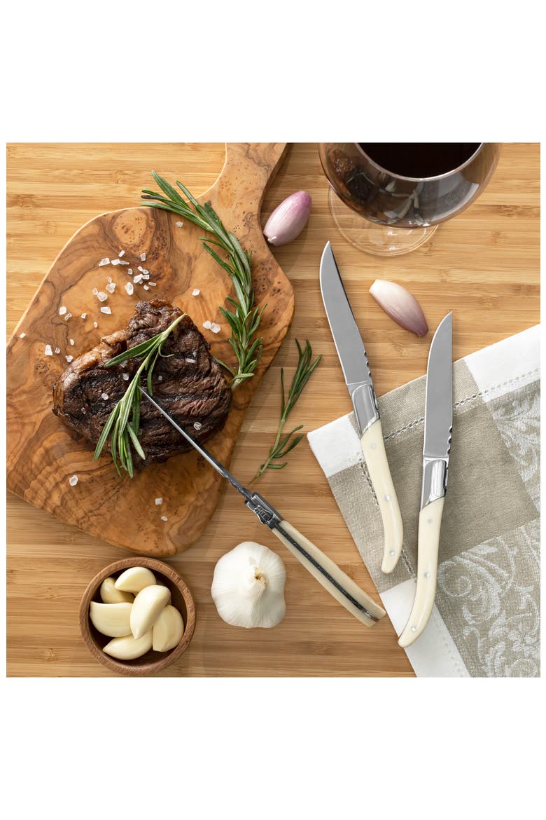 Laguiole Steak Knife - Set of 4, Alternate, color, FAUX IVORY