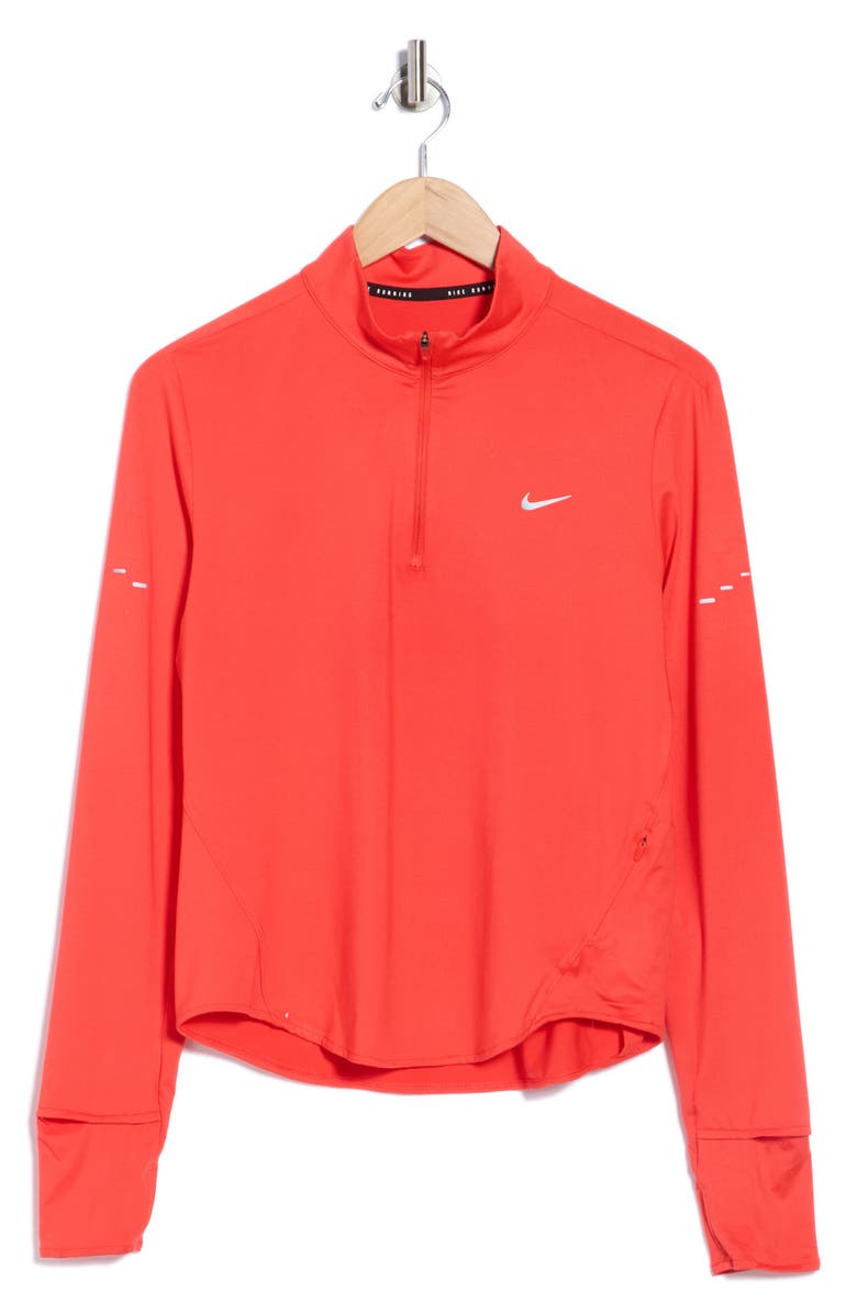 Nike Swift Dri-FIT UV Half Zip Running Top, Alternate, color, Light Crimson