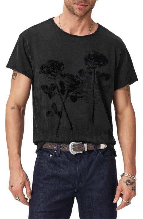 Raw Edge Graphic T-Shirt