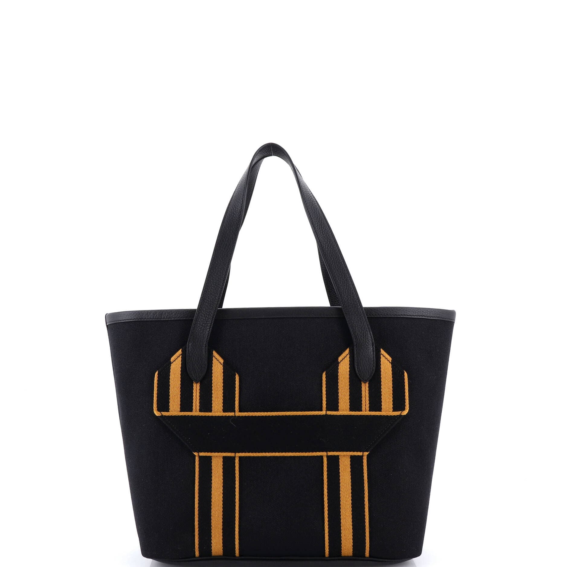 Pre-Owned Hermes Pursangle Tote Canvas with Leather, Alternate, color, Noir
