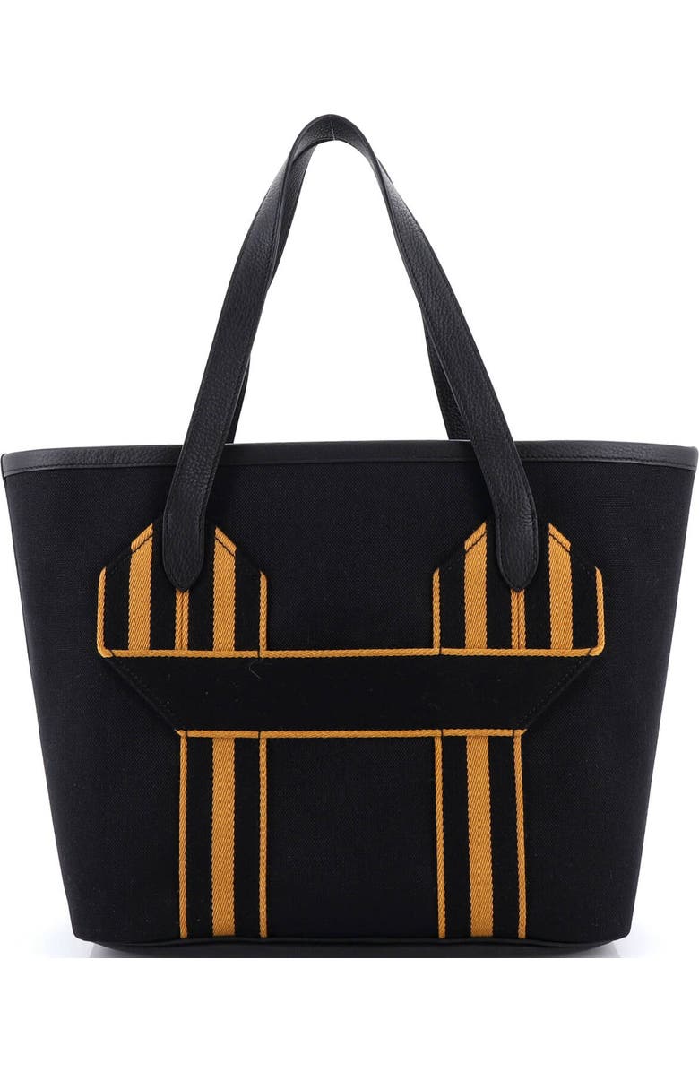 Pre-Owned Hermes Pursangle Tote Canvas with Leather, Alternate, color, Noir