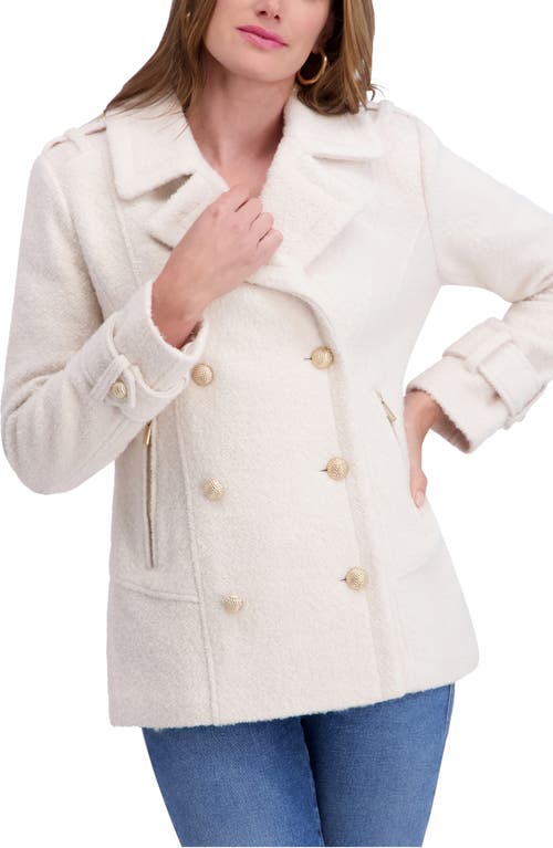 Kensie Women's Bouclé Wool-blend Peacoat In White