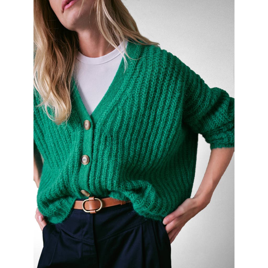Cape Cove Sirena Alpaca Blend Italian Cardigan In Green