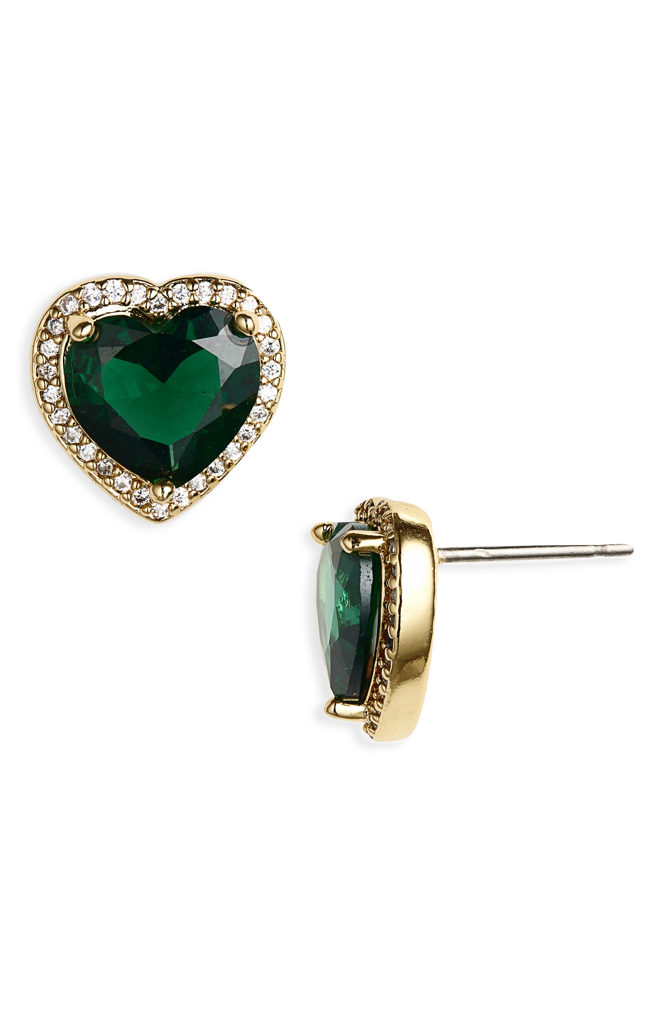 Kate Spade New York pavé heart stud earrings