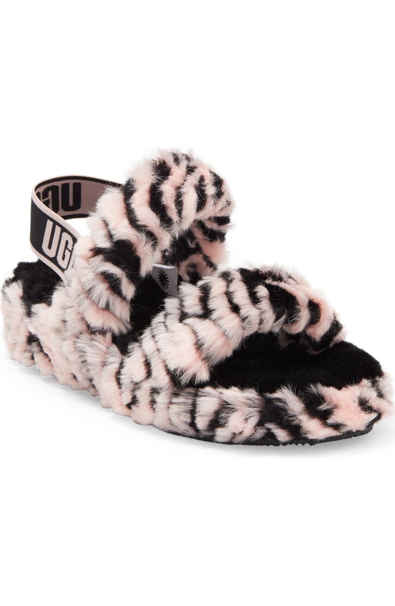 UGG<sup>®</sup> Oh Yeah Tiger Faux Fur Slipper, Main, color,
