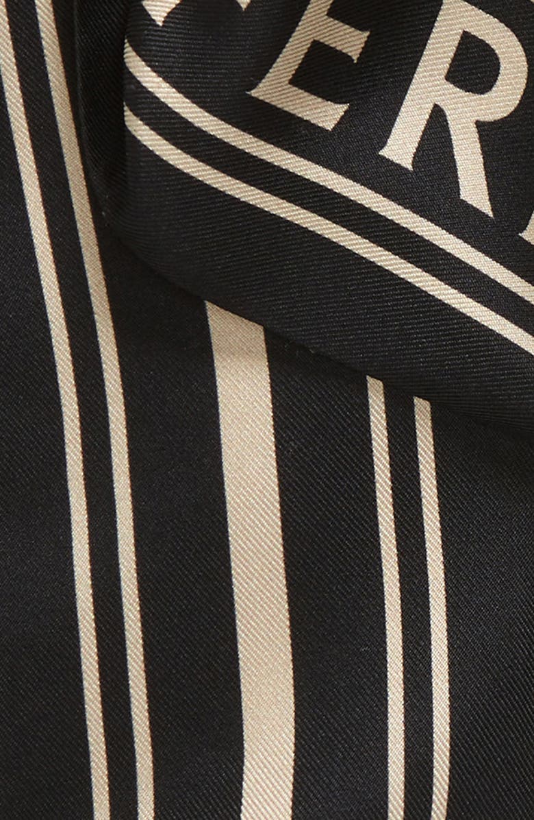 FERRAGAMO Focus Stripe Print Silk Twilly Scarf, Alternate, color,