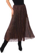 Halogen® Metallic Pleated Skirt