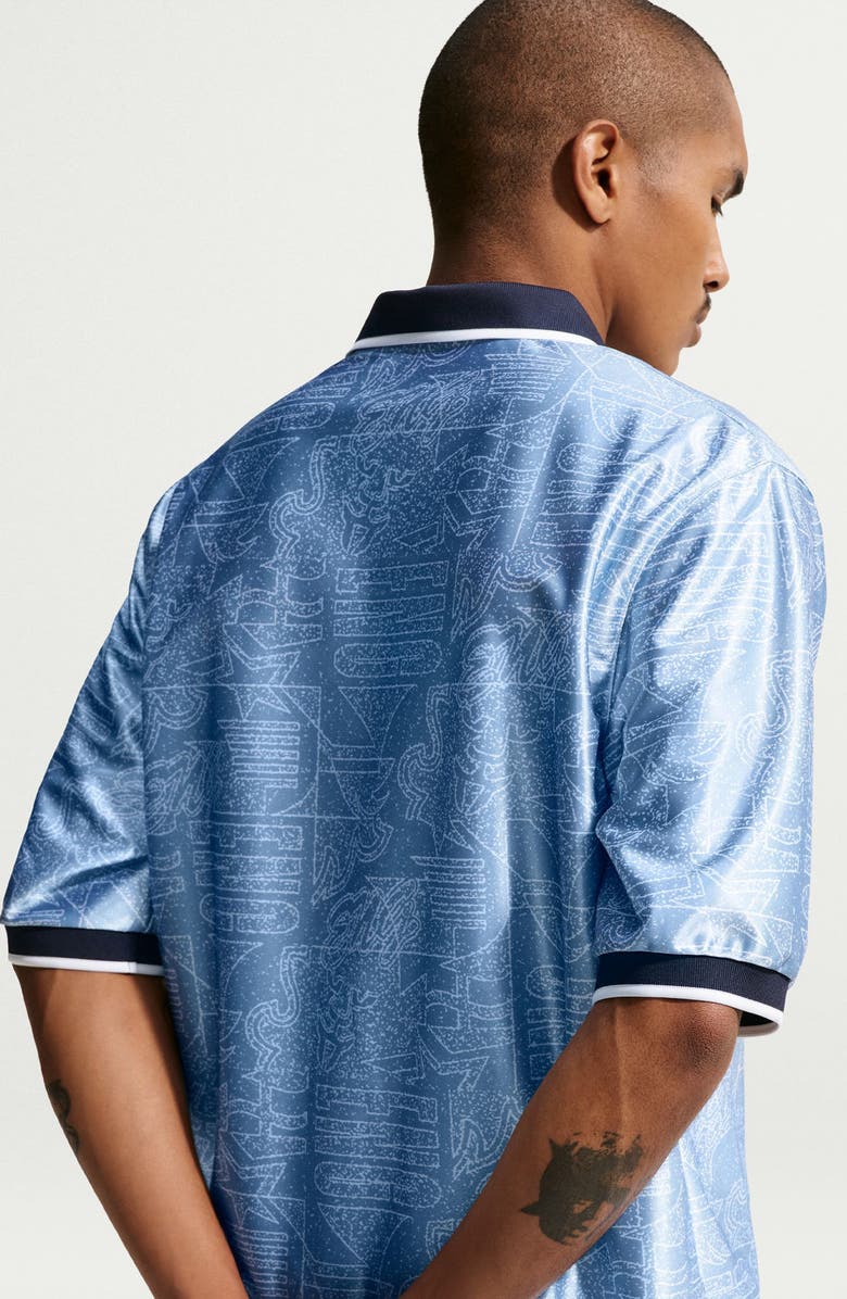 Nike Dri-FIT Performance Graphic Top, Alternate, color, Work Blue/ White/ Obsidian