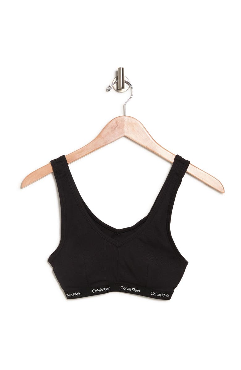 Calvin Klein Lightly Ribbed Bralette, Alternate, color, 