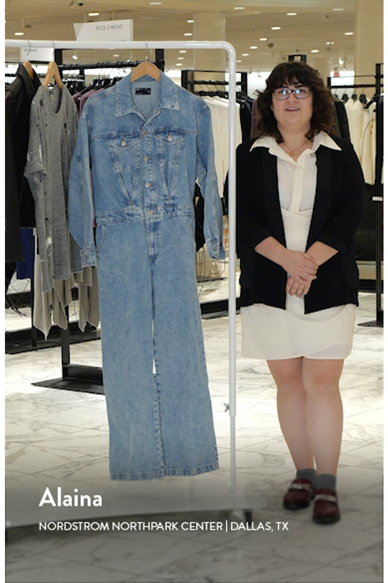 Long Sleeve Nonstretch Denim Jumpsuit video