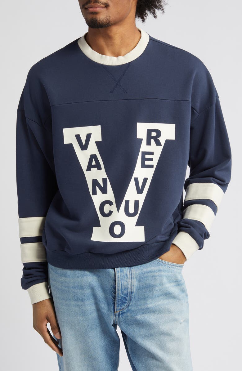 Falling Forward Vancouver Hockey Jersey Sweatshirt, Main, color, 