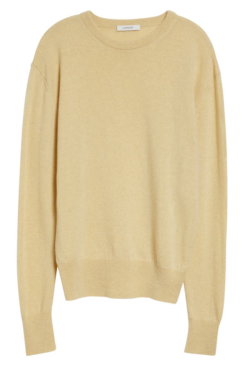 Cashmere & Wool Crewneck Sweater, Alternate, color, BUTTER