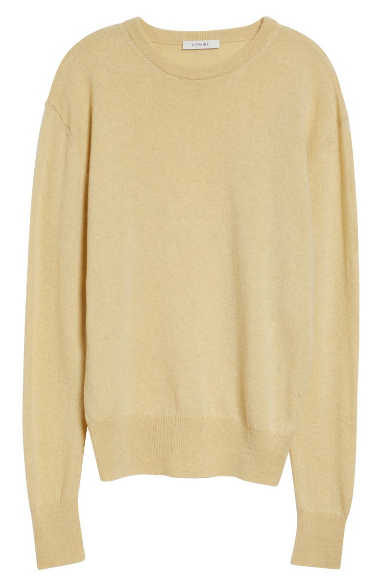 Lemaire Cashmere & Wool Crewneck Sweater, Main, color, Butter