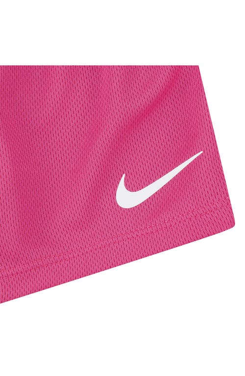 Nike Kids' Script Future Logo Graphic T-shirt & Mesh Shorts Set In Hyper Pink