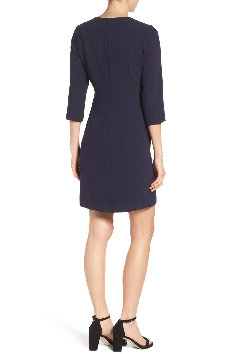 Eliza J Crepe A-Line Dress, Alternate, color, 