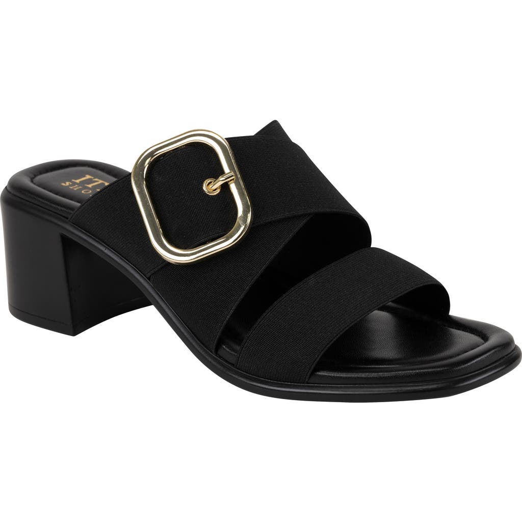 Italian Shoemakers Seren Slide Sandal In Black