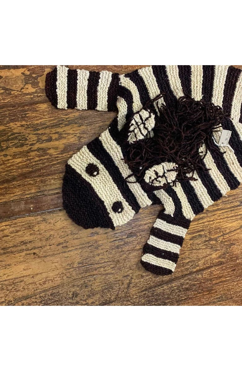 Finn + Emma Organic Wool Play Mat + Nursery Rug | Zebra, Alternate, color, Black