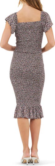 Cyprus Shirred Maternity Dress