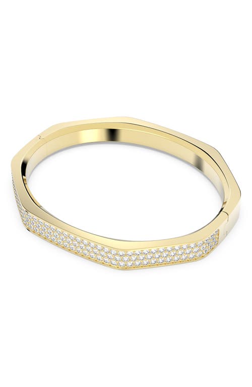 Swarovski Dextera Pave Octagon Bangle Bracelet In Gold Tone