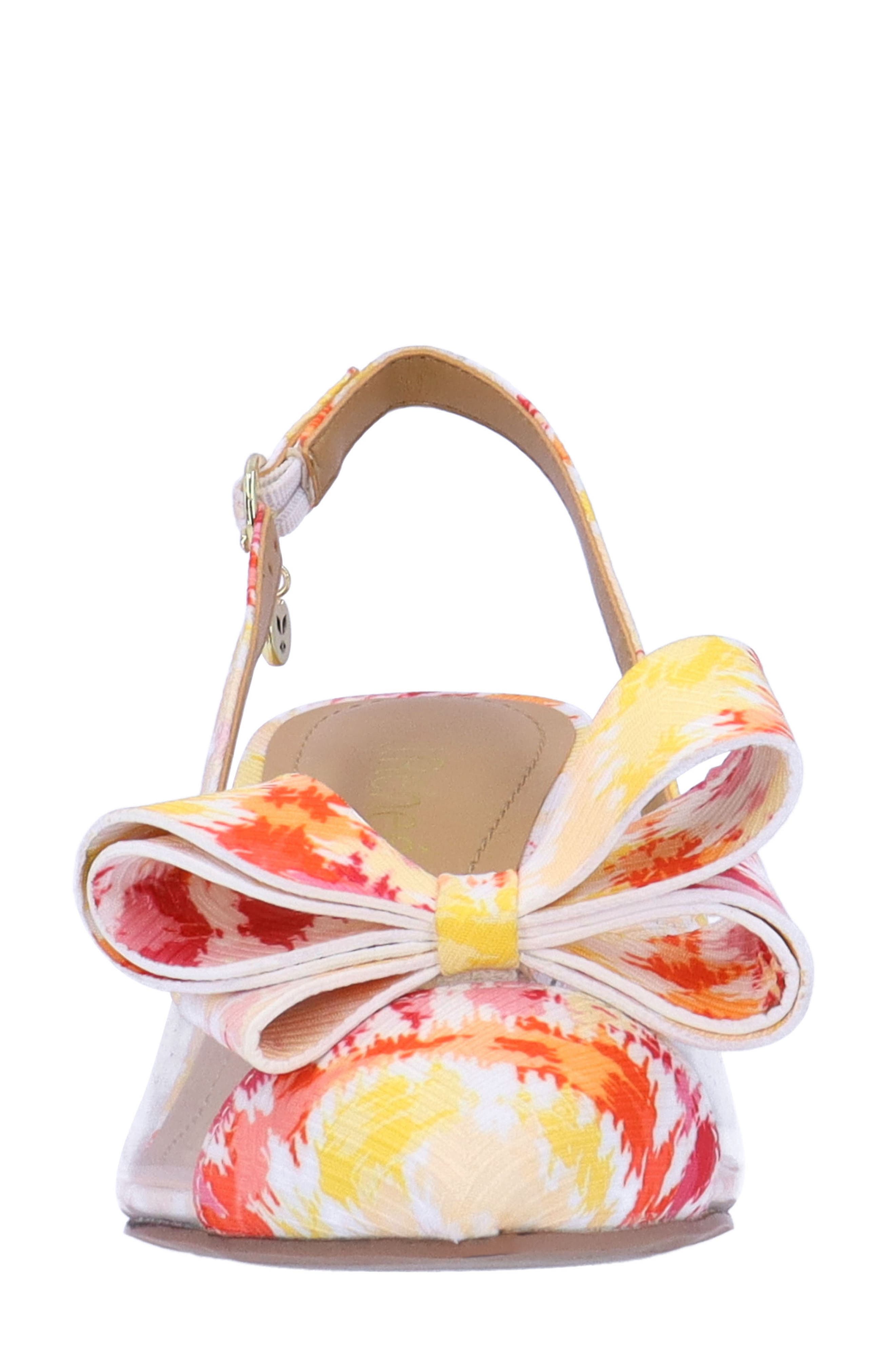 J. Reneé Calista Slingback Pointed Cap Toe Pump, Alternate, color, Clear/ Warm