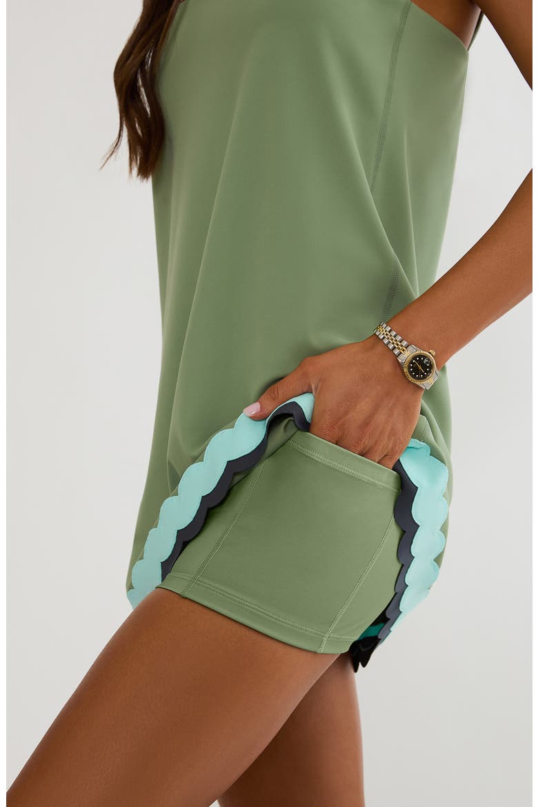 Mischa Scalloped Active Dress, Alternate, color, SAGE MIST