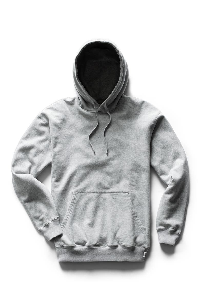 Midweight Terry Relaxed Hoodie, Alternate, color, HEATHER GY