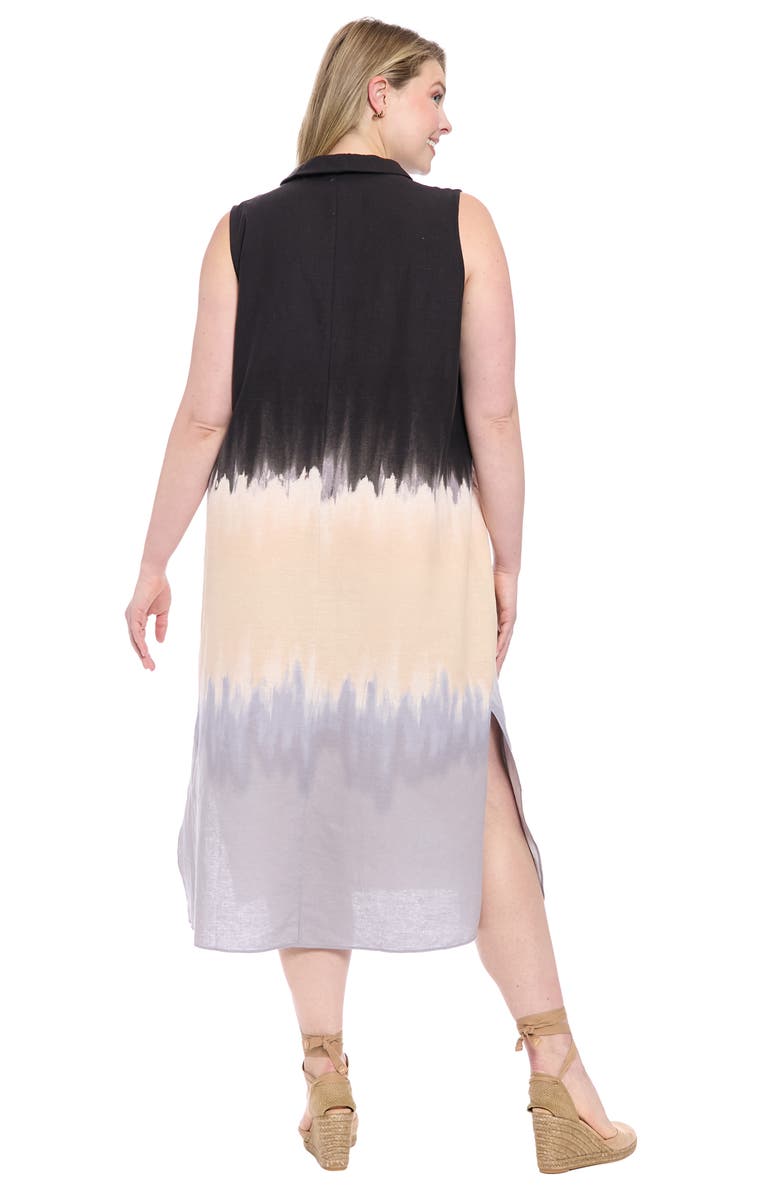 London Times Collared Sleeveless Shift Dress, Alternate, color,