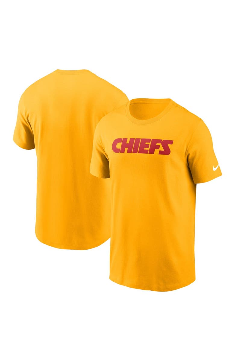 Nike Men's Nike Gold Kansas City Chiefs Primetime Wordmark Essential T-Shirt, Main, color, Gold
