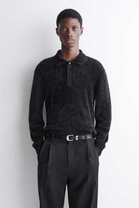 Brushed Knitted Polo Shirt