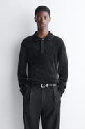 COS Brushed Knitted Polo Shirt