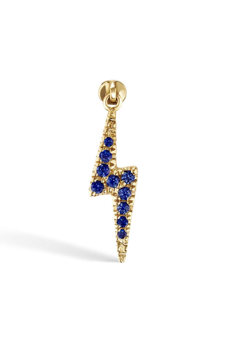 MARIA TASH 18K Gold Diamond & Sapphire Lightning Bolt Charm Earring, Alternate, color, Yellow Gold