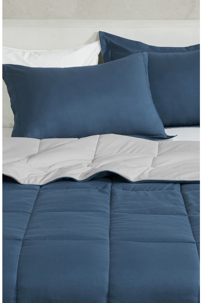 Solid Comforter Set, Alternate, color, NAVY SOLID