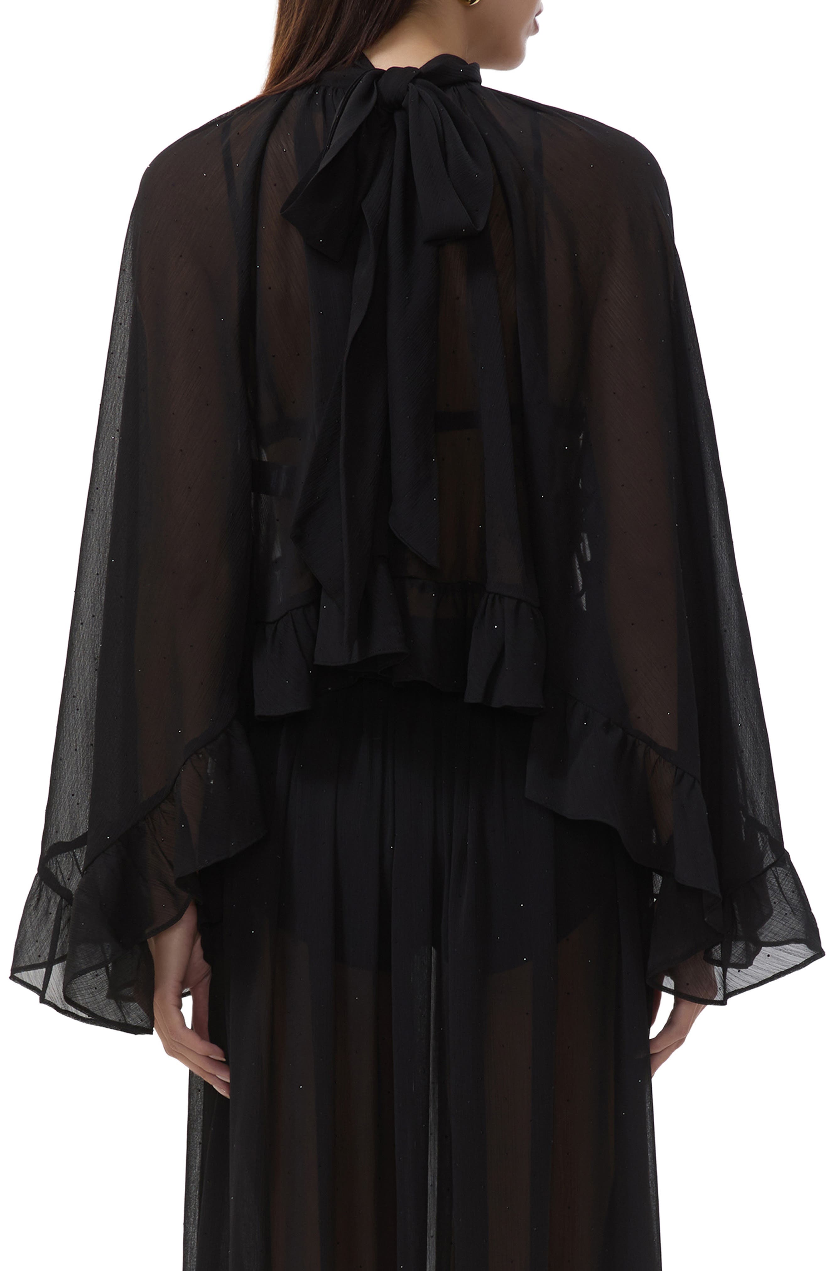 Hadlie Sheer Rhinestone Chiffon Top - image 2