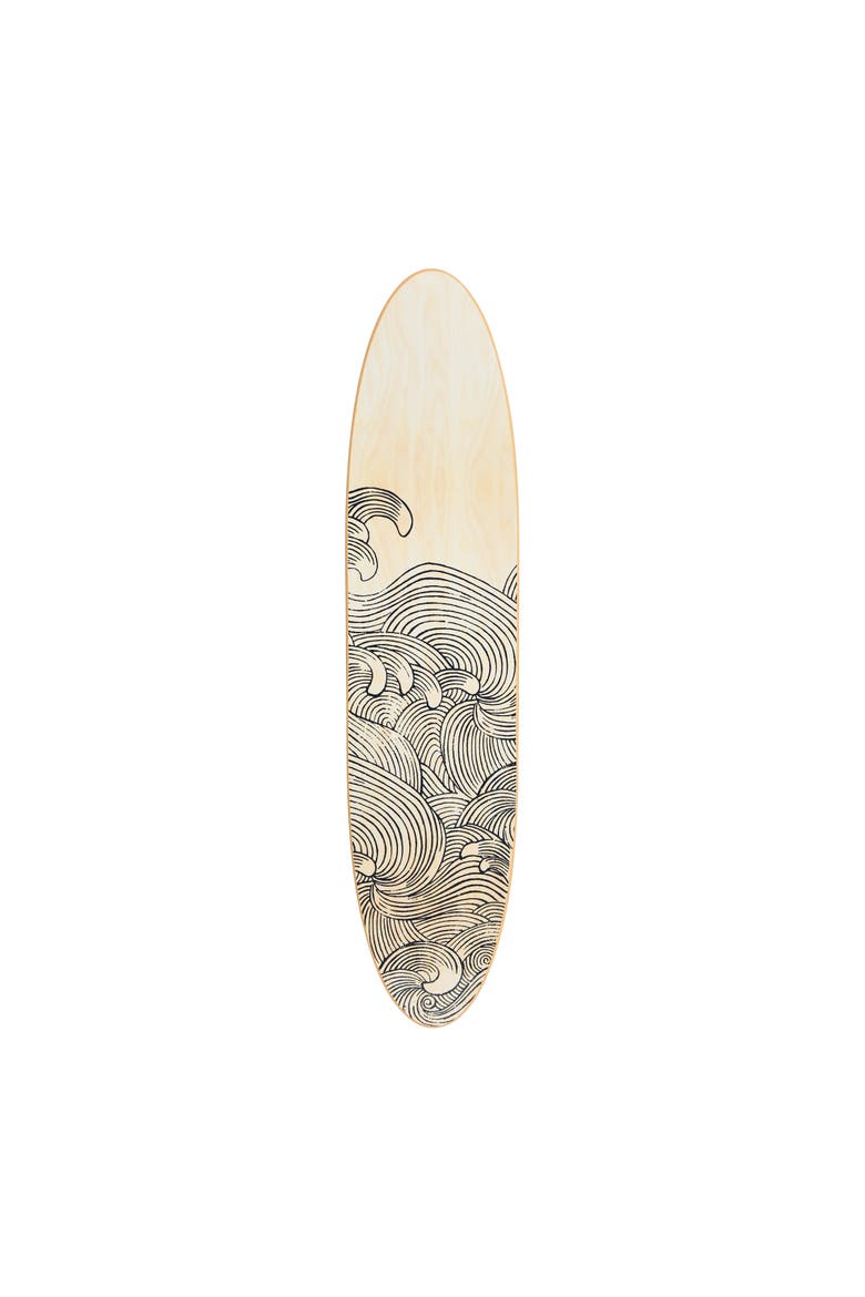 Surfboard Wall Décor, Main, color, Black