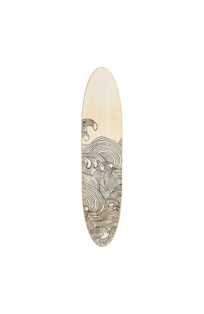 Storied Home Surfboard Wall Décor, Main, color, Black