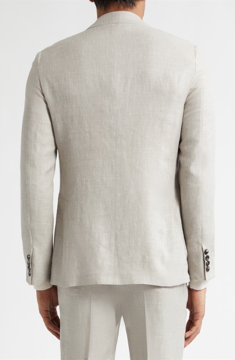 ZEGNA Natural Wool, Linen & Silk Sport Coat, Alternate, color, Light Beige