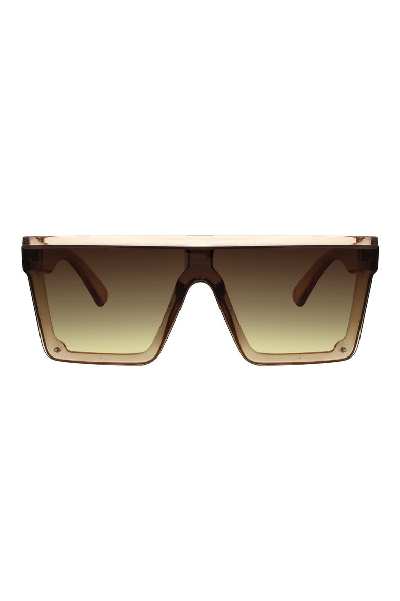 99mm Gradient Flat Top Sunglasses, Main, color, BEIGE