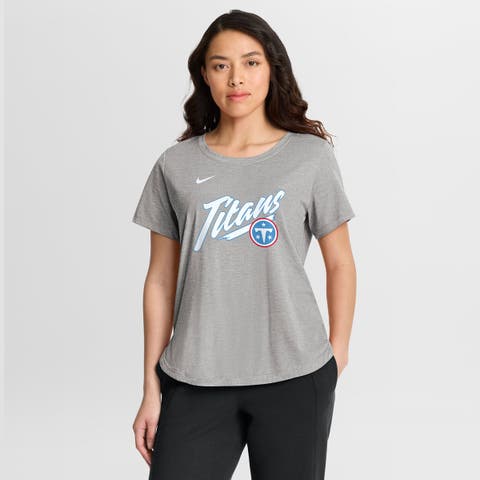 Women's Nike Gray Tennessee Titans Primetime Tri-Blend T-Shirt